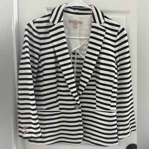 Banana Republic Women's Striped Blazer in Black and White